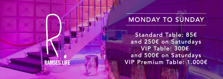 VIP table booking Ramses